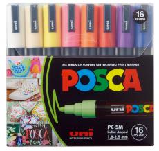 Uni POSCA Marker Rundspitze 16er Set