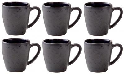 Bitz Kaffeetasse 190ml 6er Set Schwarz/Blau