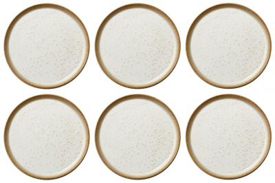 Bitz Dessertteller 21cm 6er Set Creme/Creme