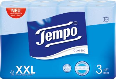 Tempo Toilettenpapier 3-lagig blau