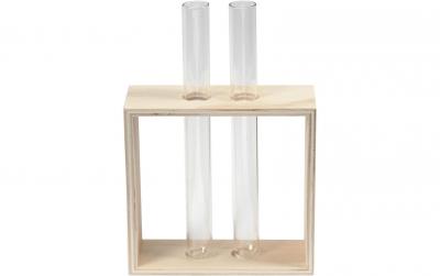 Creativ Company Holzrahmen mit Reagenzglas