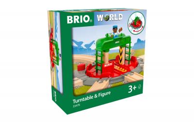 Brio Lok-Drehscheibe mit Kontrollbrücke