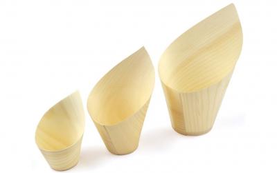 Sier Schälchen Holz oblique 11cl. FSC