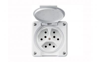 Hager Robusto Steckdose 3xT13 nass, NUP