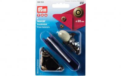 Prym Druckknöpfe Anorak, Reifen, altmessing