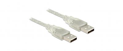 Delock USB2 Kabel A-A, 5m, transparent