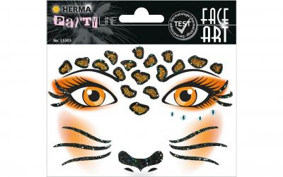 Herma Tattoos Face Art Leopard