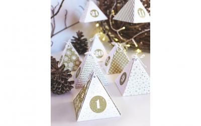 Heyda Adventskalender-Set gold/weiss