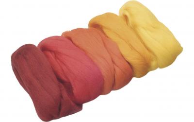 Heyda Filzwolle Merino Rot Mix