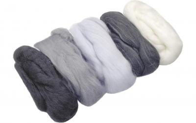 Heyda Filzwolle Merino Grau Mix