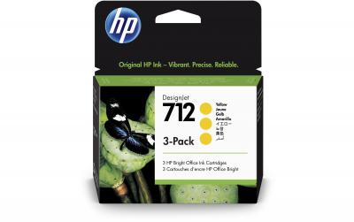 HP Tinte Nr. 712 3-Pack - Yellow (3ED79A)