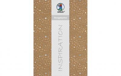 URSUS Designkarton Weihnachten Sterne silb.