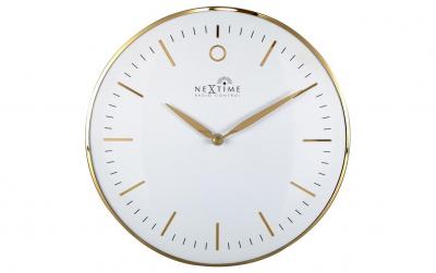 NexTime Wanduhr Small Glamour RC white