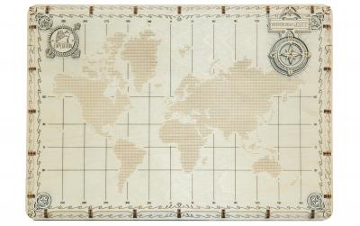 Wooden City World Map Dots