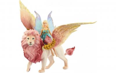 Schleich Elfe auf geflügeltem Löwe