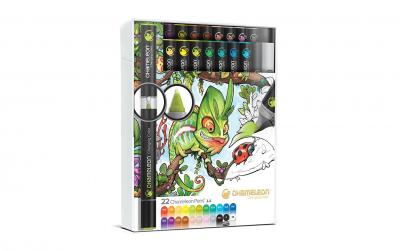 Chameleon Marker-Set ink. Detailpen und