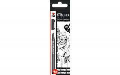 Marabu Fineliner Graphix 4er Schwarz