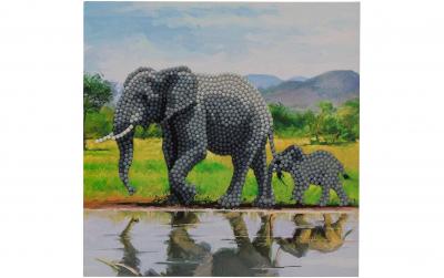 Crystal Art Card Elephant