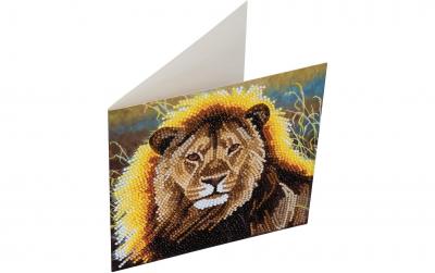 Crystal Art Card Resting Lion