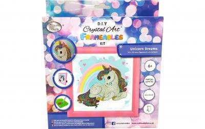 Crystal Art Frameable Unicorn Rainbow