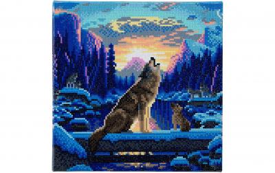 Crystal Art Kit Howling Wolves