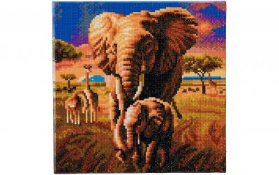 Crystal Art Kit Elephant Of The Savannah