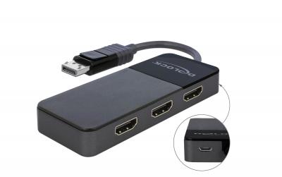 Delock DP 1.4 Splitter,1x DP zu 3xHDMI, MST