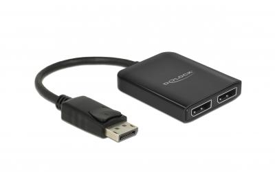 Delock DP 1.4 Splitter,1x DP zu 2xDP, MST