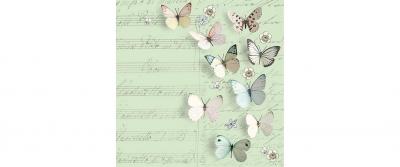 B+C Servietten Petits Papillons Mint