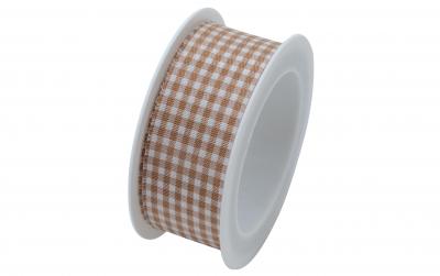 B+C Geschenkband Vichy Beige