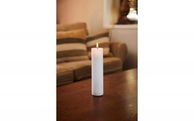 Sirius LED-Kerze Sille, aufladbar, Weiss