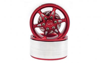 Yeah Racing Felgen 1.9 6 Spoke Red BXN