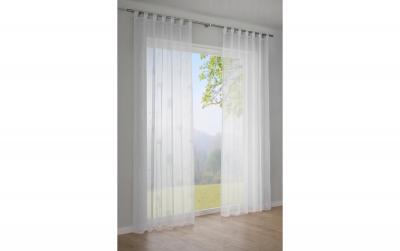 Gardinia Tagvorhang Voile-Flock, Weiss