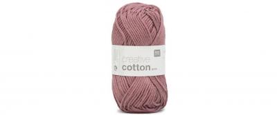 RICO Creative Cotton Aran, smokey berry