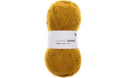 RICO Sockenwolle Tweed 4-fädig, senf