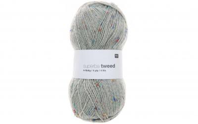 RICO Sockenwolle Tweed 4-fädig, hellgrau