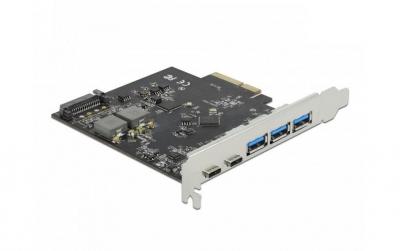 Delock PCIe 2x USB-Typ-C, 3x USB-A