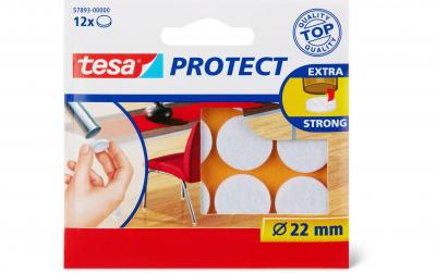 Tesa Filzgleiter rund, weiss