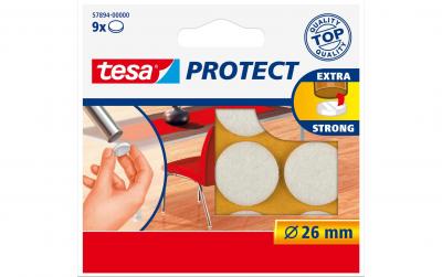 Tesa Filzgleiter rund, weiss