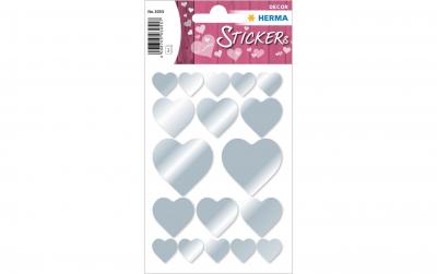 Herma Sticker Herzen Silber