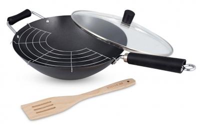 Ken Hom Excellence Wok Set Karbonstahl