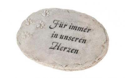 Opiflor Platte Tieratze mit Inschrift,Creme