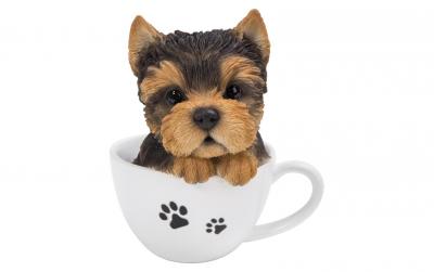 Vivid Arts Yorkshire Terrier Welpe in Tasse