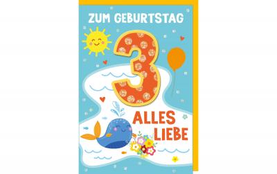 B+C Kindergeburtstagskarte Wal