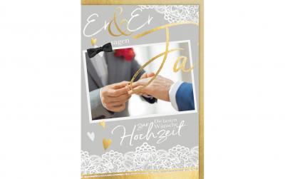 B+C Hochzeitskarte Er & Er