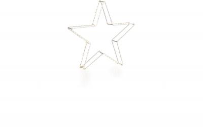 STT LED Dekoration 3D Star Argento 38cm