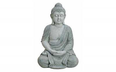 G. Wurm Buddha sitzend in Grau