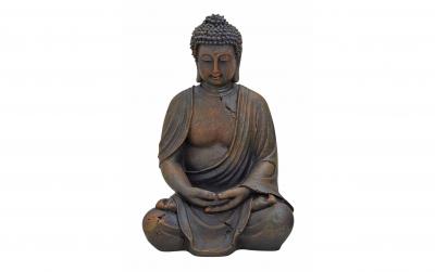 G. Wurm Buddha sitzend in Braun