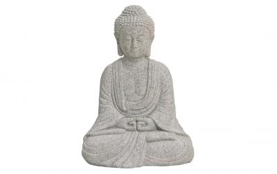 G. Wurm Buddha sitzend in Grau