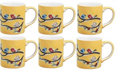 Mila Kaffeetasse Lovley Birds, 6 Stk.